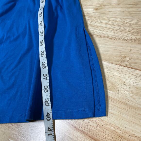 Eileen Fisher NWT Mock Neck Drawstring Tie Waist Blue Marne Size XS Sleeveless - Picture 6 of 9